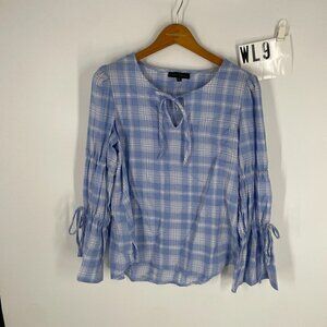 Sanctuary blue plaid shirt sz M